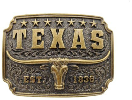 Xwest Western Cowboy Classic Texas Longhorn Bullhead Belt Buckle