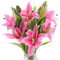 PATIKIL Lilie Falsche Blumen 3Stk Lilie Kunstblumen Künstliche Lilie Seide Kunstblumen Vase Echte Gefühle für Haus Dekor Tafelaufsatz Tisch Verzierungen Esszimmer Hell Rosa