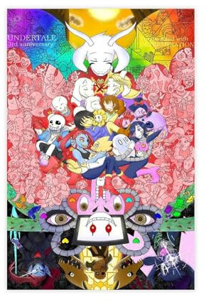 AAVEDA Game Undertale 25 Leinwand-Poster, Schlafzimmer-Dekor, Sportlandschaft, Büro, Raumdekoration, Geschenk, ungerahmt, 30 x 45 cm