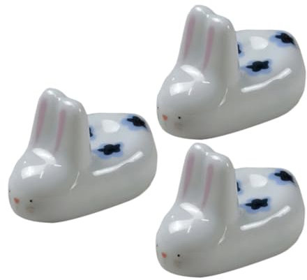 PRETYZOOM 3stücke Keramik Essstäbchenhalter Mit Tiermotiven Rutschfester Essstäbchen Besteckhalter Stilvolle Tischdekoration Stabiler Keramikständer Für Essstäbchen Löffel Und Gabel Praktisc