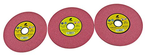 YERD PROFI - Schleifscheiben SET Edel-Korund für alle Sägeketten mit 325 3/8 404 1/2 Ketten-Teilung, 145 x 22,2mm Stärken 3,2mm 4,7mm 6mm für Kettenschärfgeräte SUPER JOLLY EVO STAR MaxxPRO