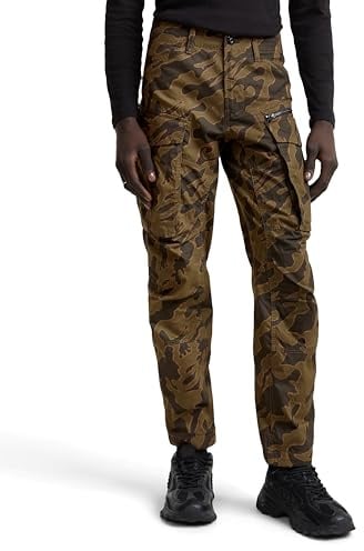 G-STAR Hombres Rovic Zip 3D Regular Tapered Pants, Multicolor (Shadow Olive Island Camo D02190-d553-g739), 31W / 30L