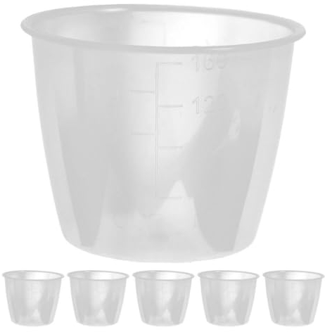 TOVINANNA 6Er Set Messbecher Aus Kunststoff Für Reiskocher 160Ml Transparenter Reismessbecher Mit Präziser Skala Zum Abmessen Von Reis Und Flüssigkeiten
