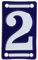 Rivanto® Emaille Hausnummer 2 wetterfeste Eisenziffern 7 x 0,5 x12 cm für Hausnummernschild