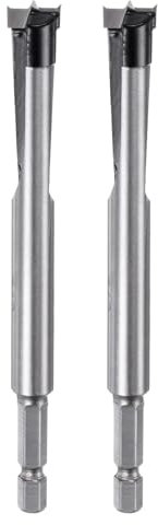 sourcing map 2 Pcs Forstner Drill Bit 12mm (15/32) Dia YG8/C1 Tungsten Carbide Twist Wood Forstner Bits Hole Saw Auger Opener Cutter for Woodworking Drilling