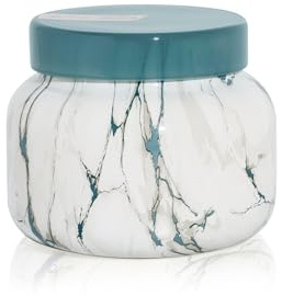 Capri Blue Duftkerzen, modernes Marmorglas, übergroßes Glas, luxuriöse Kerzen für Zuhause, duftet mit tropischen Früchten und gezuckerten Zitrusfrüchten, Sojawachsmischung (Volcano, 800 ml)