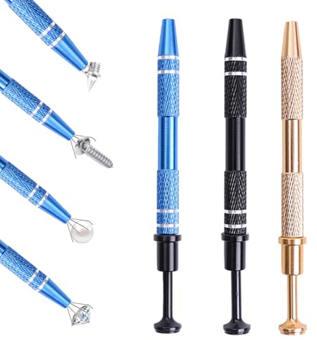 3 Stück Piercing Kugel Aufdreher, Piercing Zange, Piercing Zange für Kugeln, Piercing Zubehör Diamant Edelsteine Catcher Piercing Kugel Greifer für Schmuck Perlen Uhren Brillen