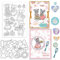 GLOBLELAND Transparenter Stempel Mit Mausmotiv Stanzformen Set Für Kuchenetiketten Lebensmittel Desserts Silikon Transparente Stempel Metall Koch Stanzungen Für Die Kartengestaltung Und DIY Prägungen