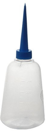 Hztuang 250ml Claro blanco Azul Plástico Líquido aplicador de pegamento botella