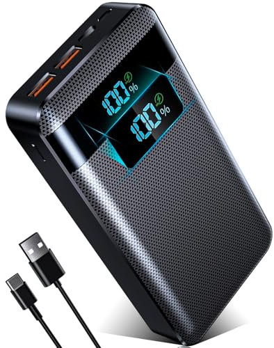 56800mAh 65W Power Bank Portable Charger Fast Charging, USB C Battery Pack With LCD Display 3 Outputs & 2 Inputs PowerBank Compatible with iPhone, Samsung, Huawei, iPad, Tablet