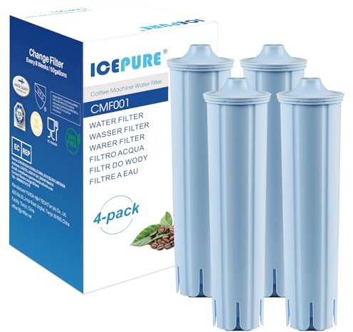 ICEPURE Kaffeemaschinen Wasserfilter Kompatibel mit Jura® Blue Filterpatrone Packung mit 4 (Nicht für Jura® E6, E8)