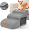Zvonema Hundetreppe, Hundetreppe für Kleine Hunde, Hochdichter Schwamm Hundetreppe 40cm Hoch, wasserdichte Waschbar Haustiertreppe mit Rutschfestem Boden, Tragbare Hunderampe für Bett, Sofa, Auto