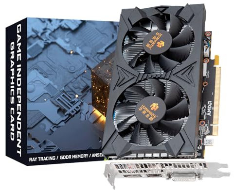 HUANANZHI RX 580 8G 2048SP Graphics Card - AMD Radeon RX580 AMD GPU, 8GB GDDR5, 256 Bit, PCI Express 3.0, Dual Fan Cooling, HD/DP/DVI, for Gaming PC