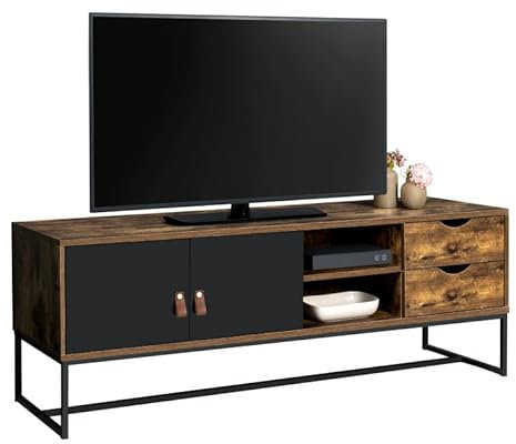 IDMarket - Mobile TV 140 cm Chicago 2 ante e cassetti Design Industriale