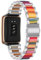 Bracelet en Acier Inoxydable en Résine pour OPPO Watch Free Bracelet de Montre avec Métal Fermoir Réglable Sangle de Rechange pour Femme Homme Compatible avec OPPO Watch Free (Acier inoxydable,2)