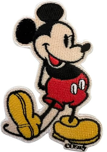 Mickey Iron On Patch or Sew On for Clothes Denim Jeans Bags Crafts Mouse Embroidered Badge Embroidery Applique Motif Decal