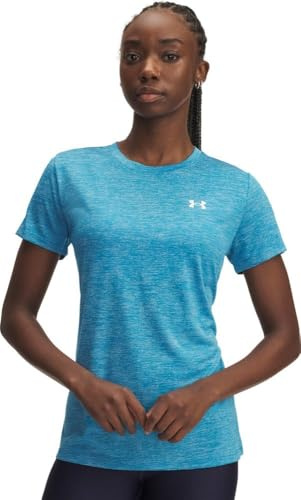 Under Armour Damen Tech SSC- Twist T-Shirt, Ether Blue/White, XS EU