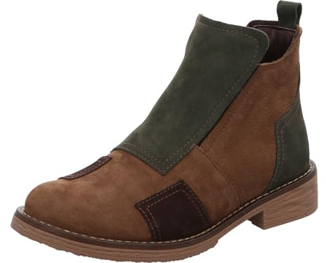 Gemini Damen Stiefelette aus Leder im Patchwork Design 364195-03