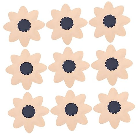 SAFIGLE 16 Piezas Platos Desechables para Fiestas de Cumpleaños Set de Platos Decorativos Forma de Flor para Servir Pasteles y Bocadillos Resistentes para Tus Eventos