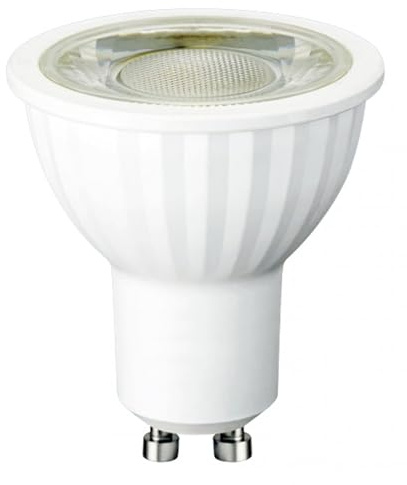 Leyton Lighting GU10-6WD-WW 6w LED GU10 Bulb, 3000K, Dimmable, 500lm, 38° Beam