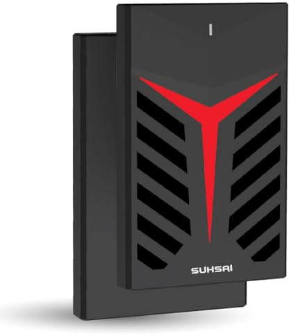 SUHSAI Disco rigido esterno portatile da 1TB con USB 3.0 per gaming-Nero | 2,5 per backup e archiviazione, compatibile con console di gioco, laptop, PC e Mac