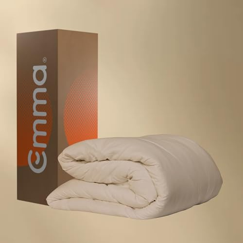 Emma Couette Nuage Tempérée 260x240 cm | Douce et Respirante | Thermorégulatrice et Lavable | Confort Toute l’Année | Microfibres Anti-Allergènes pour Nuit Fraîche et Moelleuse | Hiver