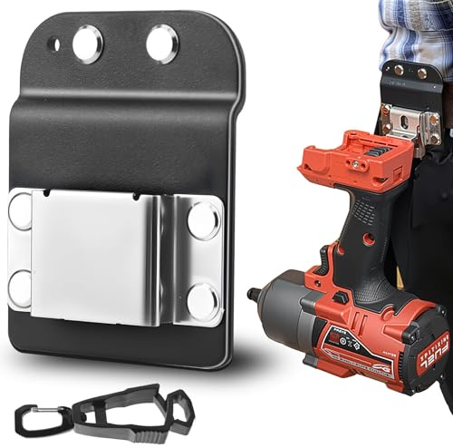 BITEFU Werkzeuggürtelhalter, 304 Edelstahl mit Anti Drop Handschuhclip | Gürtelclip Robust und langlebig für Haken Clips Werkzeuge, Akkubohrer, Schlagschrauber, Nagler, Maßband