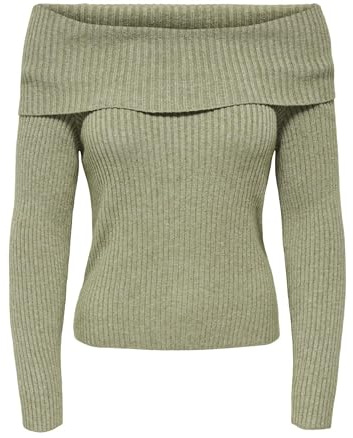 ONLY Onlkatia Ls Off Shoulder KNT Noos | Normal geschnitten fit, Langarm, Casual, Bei max. 30 grad im schongang waschen