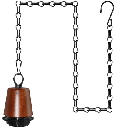 ZRLXFM E27 Wireless Lamp Holder for Outdoor, 100cm Height-Adjustable Silver Chain Pendant Light, Retro Hanging Lamp for Solar or Battery-Operated Bulbs, DIY Lampshade Compatible