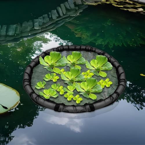 Schwimminsel Pflanzenschutz, Teich Pflanztopf Schwimmend, Schwimmender Teichpflanzer Mit Feinem Mesh, Pflanzinsel Teich Schwimmend, Für Teichlandschaften, Gartenteich & Fischdekoration