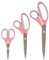 JubileeYarn Titanium Softgrip Scheren-Set zum Nähen, Kunst, Handwerk, Büro, 1 Set mit 3 Stück, Rosa