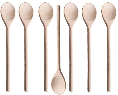 12 X 10 APOLLO WOODEN COOKING SPOONS CATERING PACK BEECHWOOD NEW