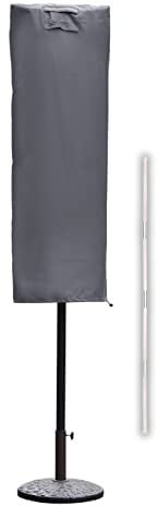 Sekey Housse de Protection Ultra-Résistante pour Parasol Déporté -160cm x 62/62cm - Tissu Oxford 600D Imperméable Anti-UV avec Tige de Montage et Aérations