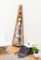 Timber Art Design Riva Scandinavian Retro 5-tier Corner Ladder Wooden Bookcase Shelving Unit for Storage Modern Furniture for Bedroom, Living Room, Oak - W34.2 x H175.4 x D34.2 cm
