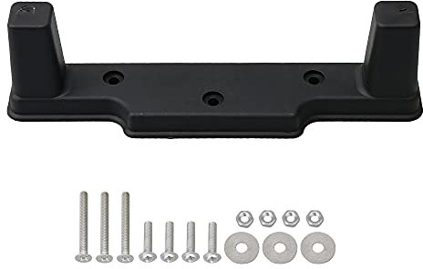 BQLZR plastica nera accessori per bagagli da viaggio sostituzione valigia piedi staffa con parti di montaggio lunghezza 9,45, altezza 2,56