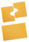 Dalila Casa Tappeto Bagno Torino (Giallo, Set 3 Pezzi)