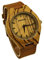 LEMONWOOD Holz-Armbanduhr Holzuhr aus Zebranoholz mit Echt-Leder Armband Herren Damen Unisex Quarzuhr Western
