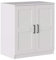 Iconico Home MIK Traditional, Armoire avec 2 Portes, 2 étagères, Salon, Salle à Manger, Chambre à Coucher, Chambre d'enfants, Bureau, Hobby, 80 x 44,5xh87 cm, Blanc Mat