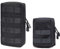 Azarxis Taktische Hüfttasche Molle Tasche Kompakt und leicht Multifunktional Bauchtasche für Camping Reisen Wandern 2 Stück (Schwarz)