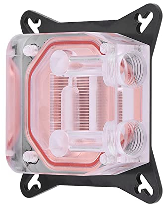 Lazmin Computer GPU Wasserkühlungsblock, Wasserblock Flüssigkeitskühlerblock Kupferbasis POM-Abdeckung mit Wasserstraße