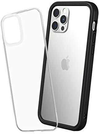 RhinoShield Modulares Case kompatibel mit [iPhone 12/12 Pro] | Mod NX - Anpassbare & stoßdämpfende Schutzhülle im schlanken Design - 3.5 Meter Fallschutz - Schwarz