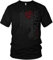 NØRTH Legendary Herren T-Shirt - Valhalla Odin Rabe Hugin Munin Brust Aufdruck, nordische Wikinger Walhalla Geschenke für Männer, Odin Thor Valhalla Viking Shirt, Größe:M, Farbe:Blutrot