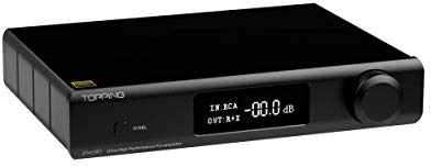 Topping PRE90 Preamplificatore Hi-Res con uscite e connessioni bilanciate, colore nero