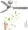 XEMQENER 42 inch Ceiling Fan with Light, LED LED Fan Ceiling Lamps with Remote for Bedroom Lounge Living Room (Silver, Reversible Function, 3000-6000K, 3 Blades)