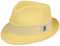 Stetson Chapeau en Paille Pertasco Toyo Trilby Femme/Homme - de Soleil d'été Plage Été Printemps-été - S (54-55 cm) Jaune Pastel