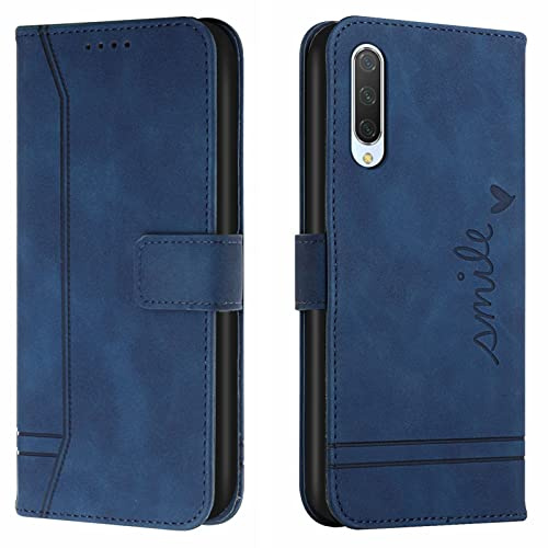Lihondar Funda para Xiaomi Mi A3 / CC9e, Premium PU Cuero Billetera Tapa Flip Protectora Carcasa Libro Case Magnético con Tapa y Ranura para Tarjetas Piel Cartera para Xiaomi Mi A3 / CC9e (Azul)