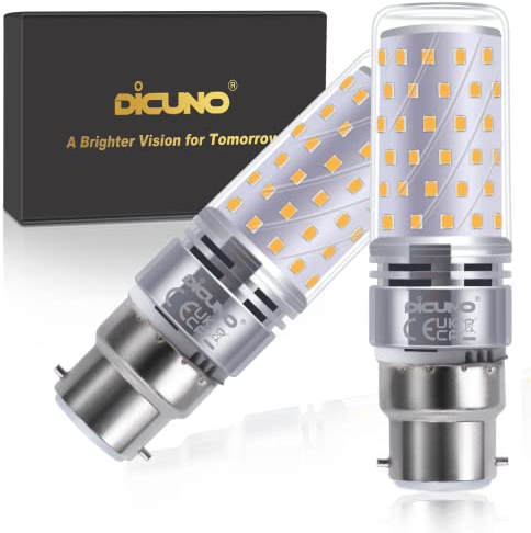 DiCUNO B22 LED Mais Lampe 10W, 130W Halogenbirne entspricht, Neutralweiß 4000K, 1400LM, B22 Bajonettsockel, LED Maiskolben nicht dimmbar, 2er Set