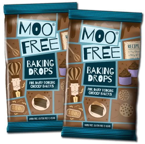 2 x Moo Free Cooking Chocolate Baking Drops | Dairy Free & Vegan (100g)