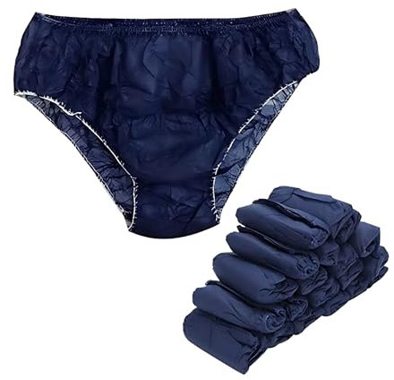 XARA - Slips jetables en TNT pour Hommes - Respirants et hypoallergéniques - Résistants - 100% recyclables - Bleu foncé - Paquet de 25