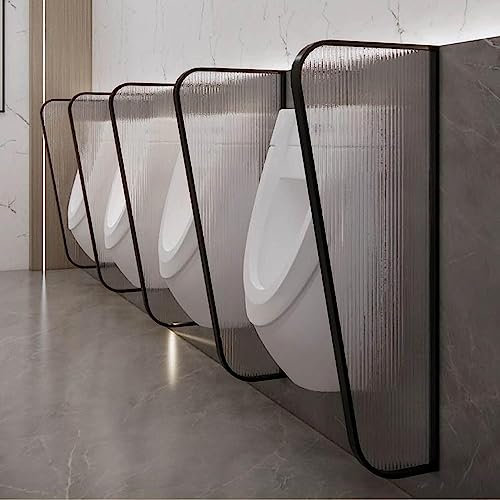 CENAP Urinal-Trennwand-Schutzwand, moderner wandmontierter Männer-Urinal-Trennwand-Schutz-Trennwand, Edelstahlrahmen und durchscheinender Raumteiler aus gehärtetem Glas, für Hotel/Badezimmer (Farb